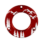 Axcel Driver Sight Hubcap, Mountains engraving, Red