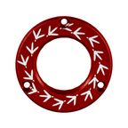 Axcel Driver Sight Hubcap, Turkey Tracks engraving, Red