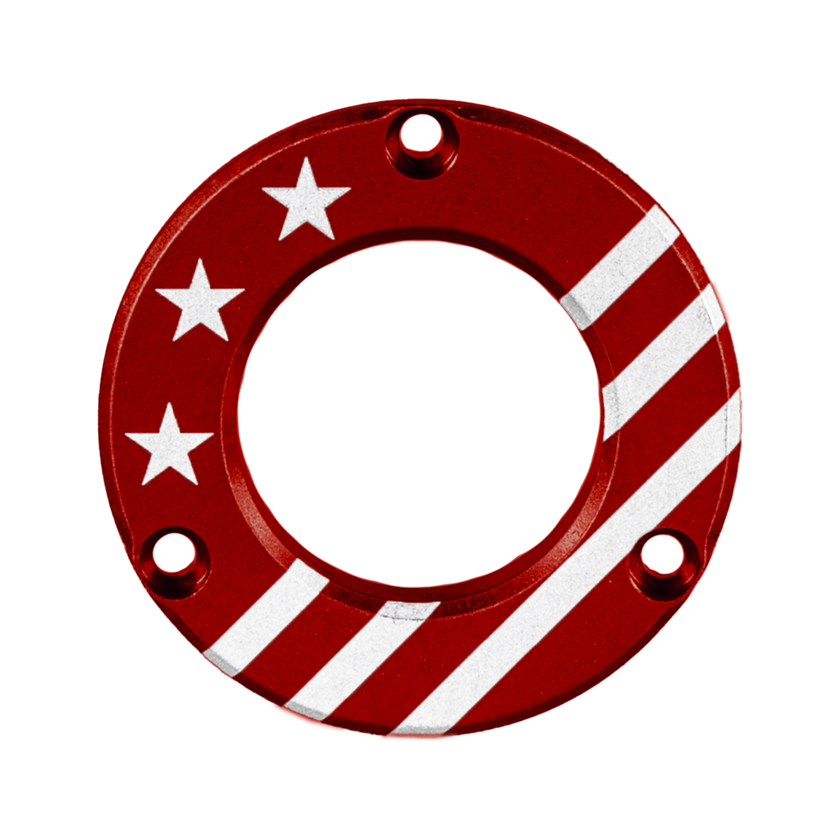 Axcel Driver Sight Hubcap, Made in USA/Patriotic engraving, Red