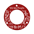 Axcel Driver Sight Hubcap, We The People engraving, Red