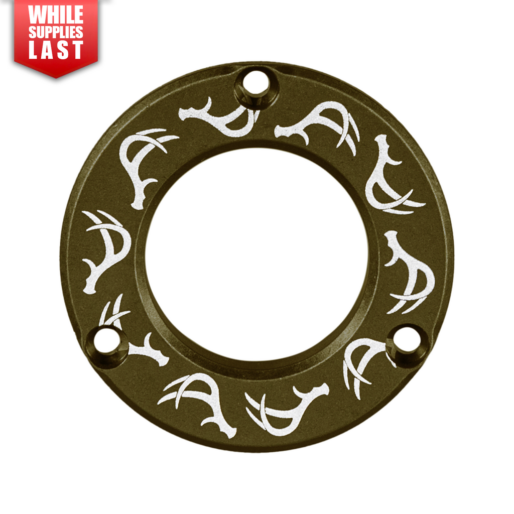 Axcel Driver Sight Hubcap, Deer Antlers engraving, Tactical Bowhunting Green