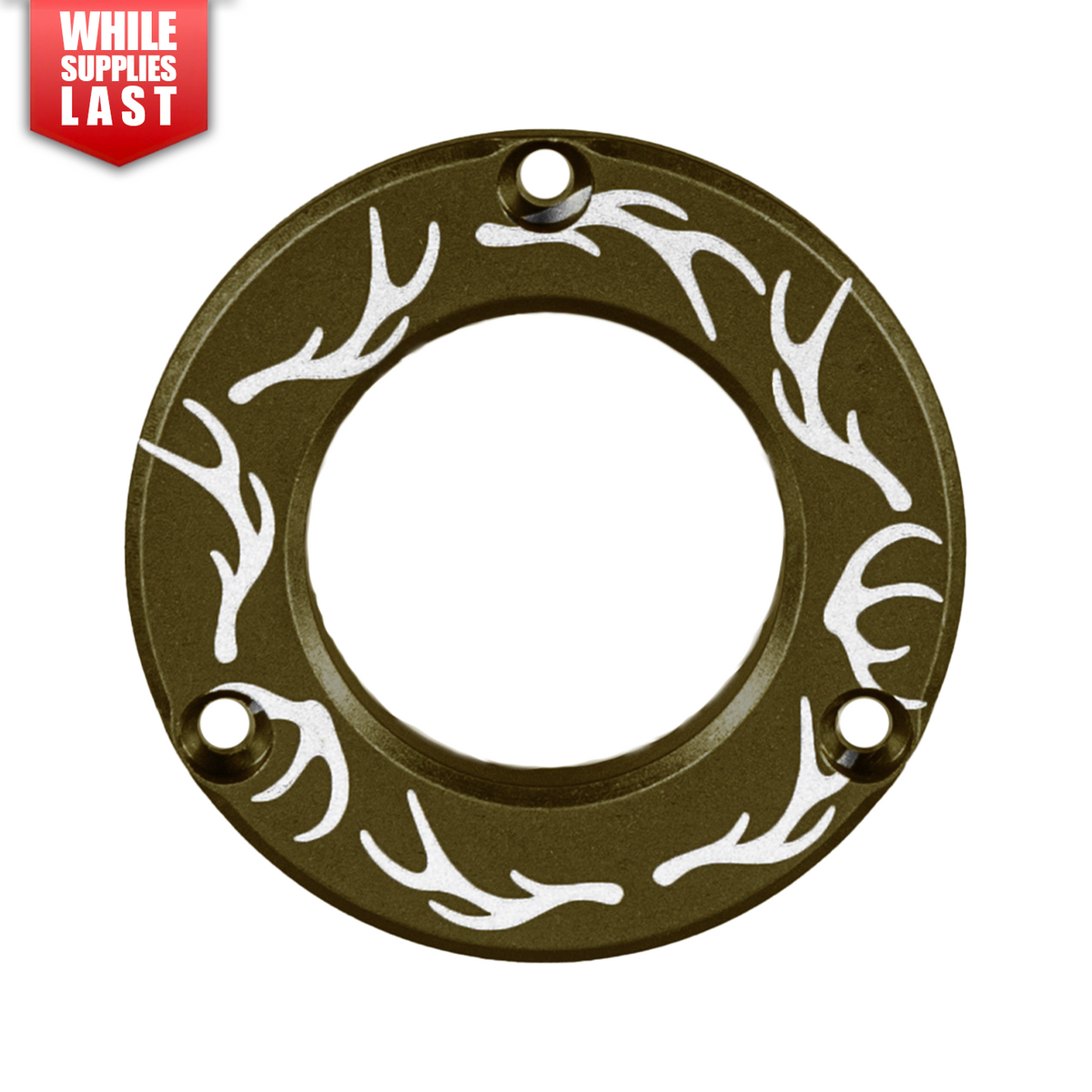 Axcel Driver Sight Hubcap, Elk Antlers engraving, Tactical Bowhunting Green