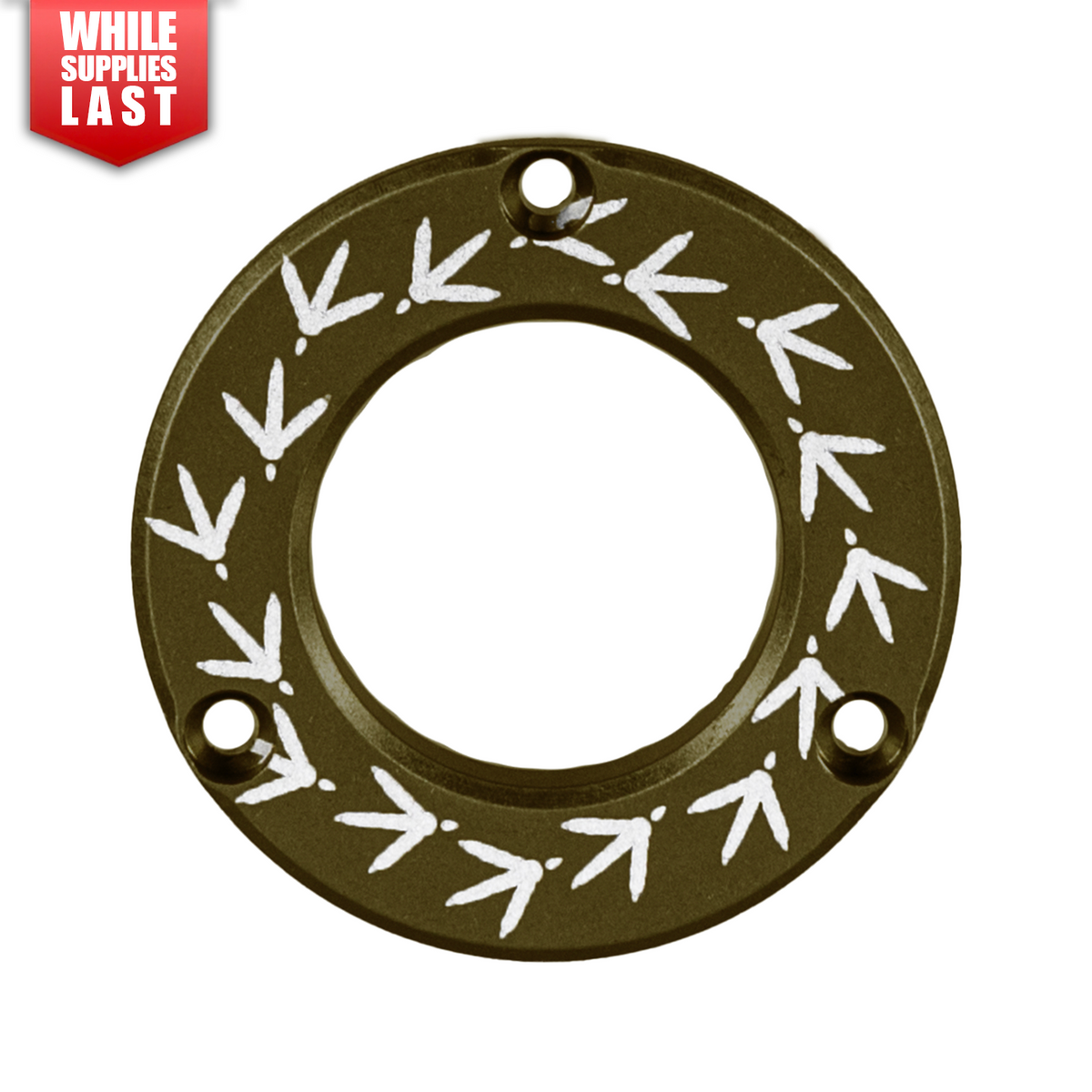 Axcel Driver Sight Hubcap, Turkey Tracks engraving, Tactical Bowhunting Green