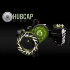 Axcel Driver Sight Hubcap (Wheel Disc) shown fitted to an Axcel Driver sight with AccuStat II scope
