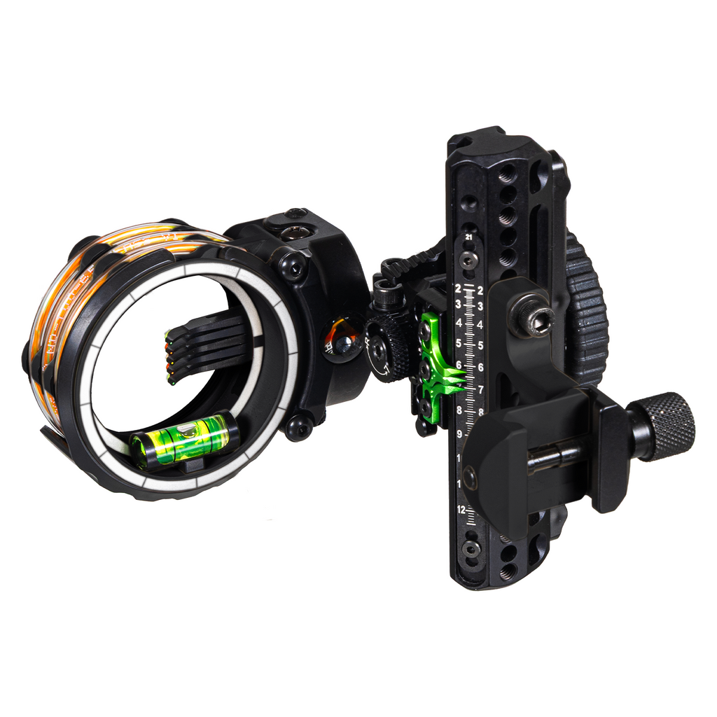 Axcel Driver CK AccuStat II Multi Pin Picatinny bow sight, Midnight Cerakote, AccuStat II 5-Pin, .010 pins