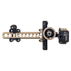 Axcel Driver CK Standard Pro bow sight, Terrain Cerakote, rear view showing drive wheel and AccuStat II scope