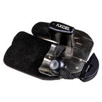 Axcel Contour Pro finger tab, Quicksilver finish, left-handed, size X-Large