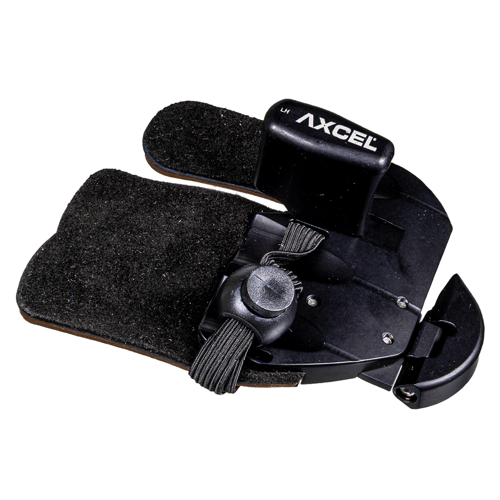 Axcel Contour finger tab, black, left-handed, size X-Large