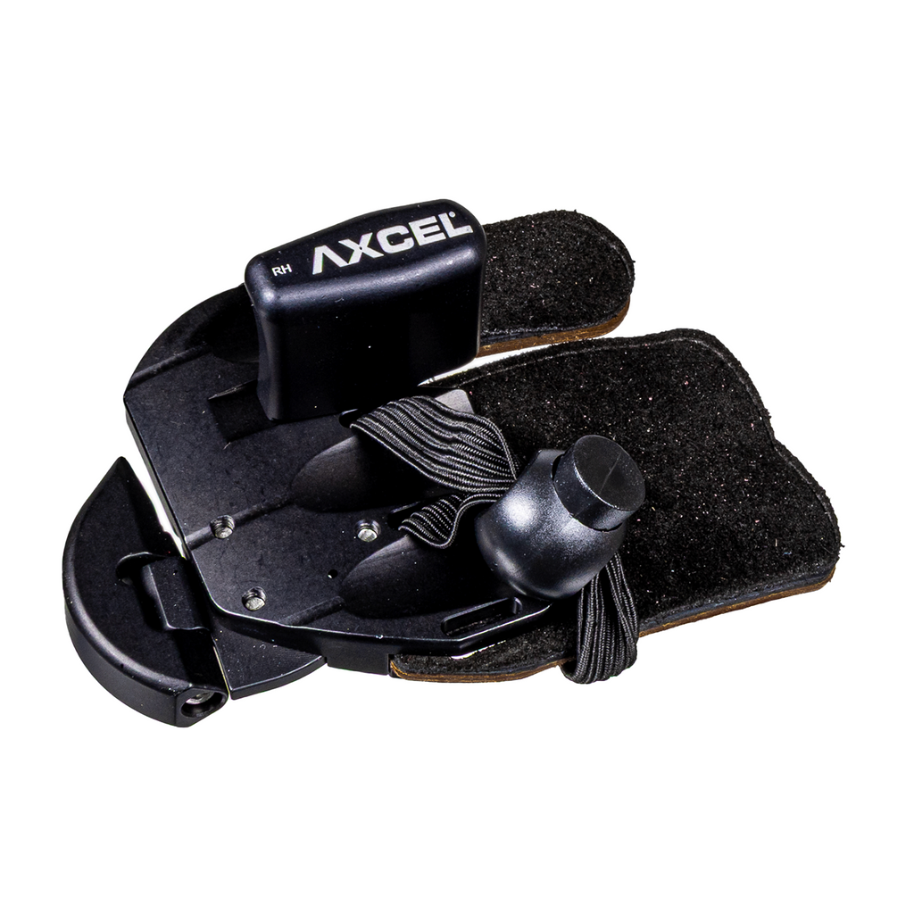 Axcel Contour finger tab, black, right-handed, size Medium