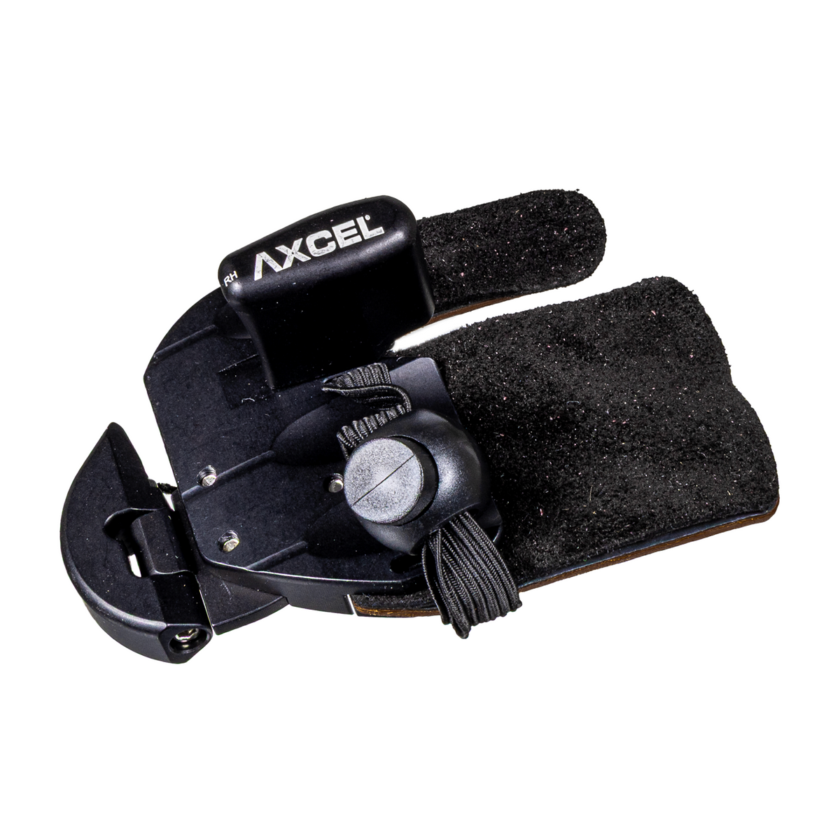 Axcel Contour finger tab, black, right-handed, size Small