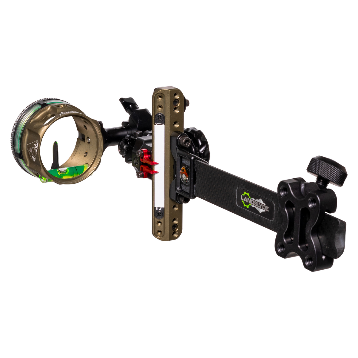 Axcel LANDSLYDE Carbon Pro bow sight, Tactical Bowhunting Green, AVX-41 Plus 1-Pin, .019" green fibre