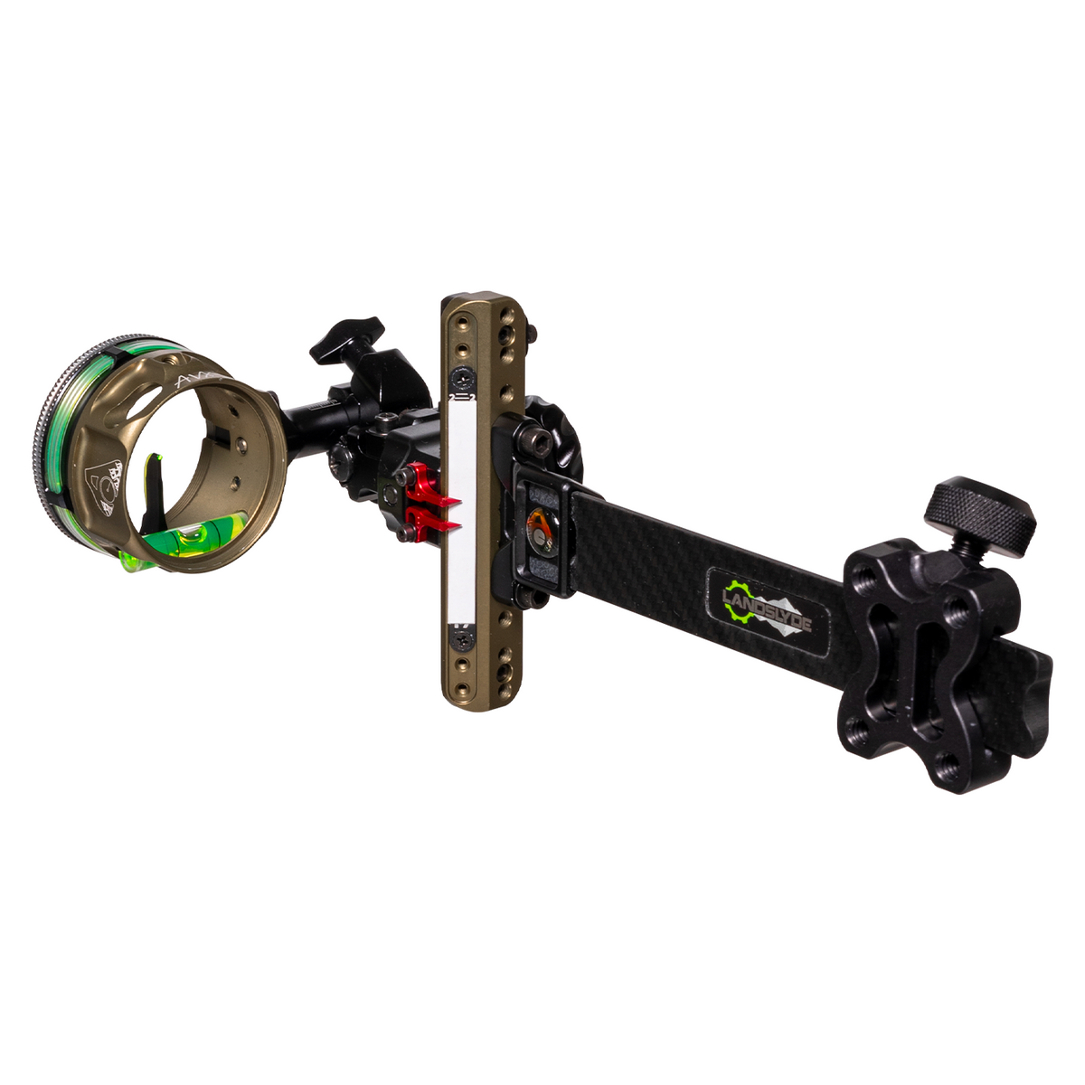 Axcel LANDSLYDE Carbon Pro bow sight, Tactical Bowhunting Green, AVX-41 Plus 1-Pin, .029" green fibre