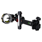 Axcel LANDSLYDE Carbon Pro bow sight, Stealth Bowhunting Black, AccuStat II 3-Pin, .010" fibre