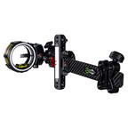 Axcel LANDSLYDE Carbon Pro bow sight, Stealth Bowhunting Black, AccuStat II 3-Pin, .019" fibre