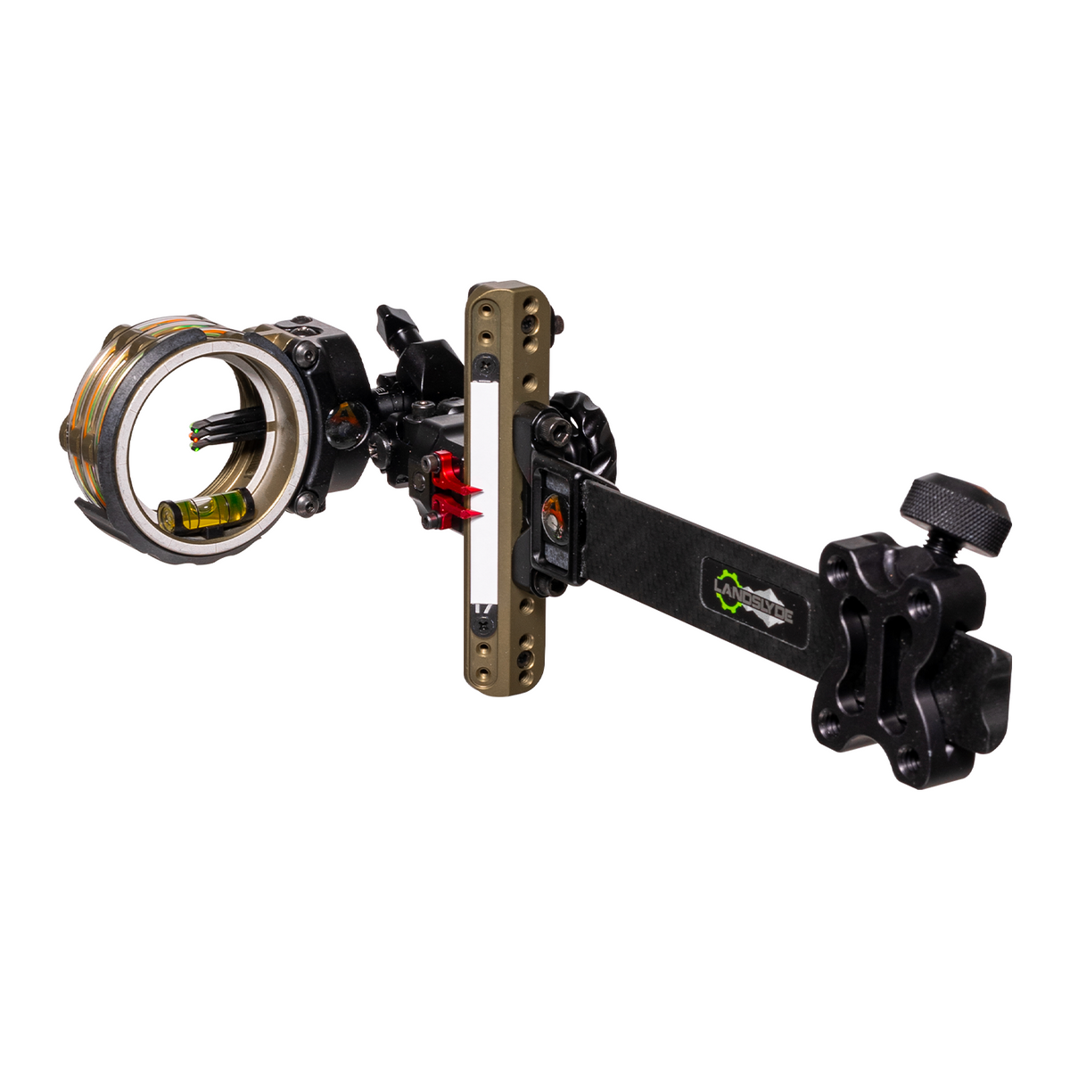 Axcel LANDSLYDE Carbon Pro bow sight, Tactical Bowhunting Green, AccuStat II 3-Pin, .019" fibre
