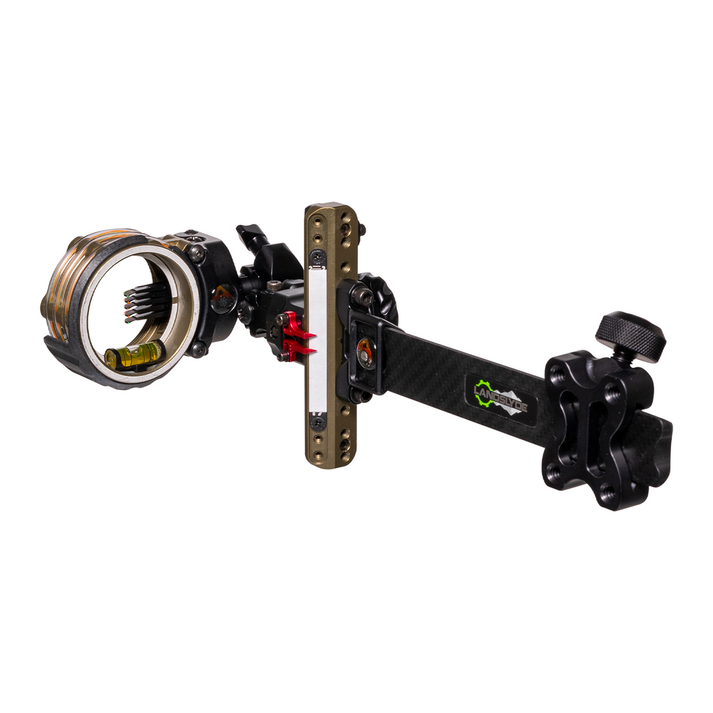 Axcel LANDSLYDE Carbon Pro bow sight, Tactical Bowhunting Green, AccuStat II 5-Pin, .010" fibre