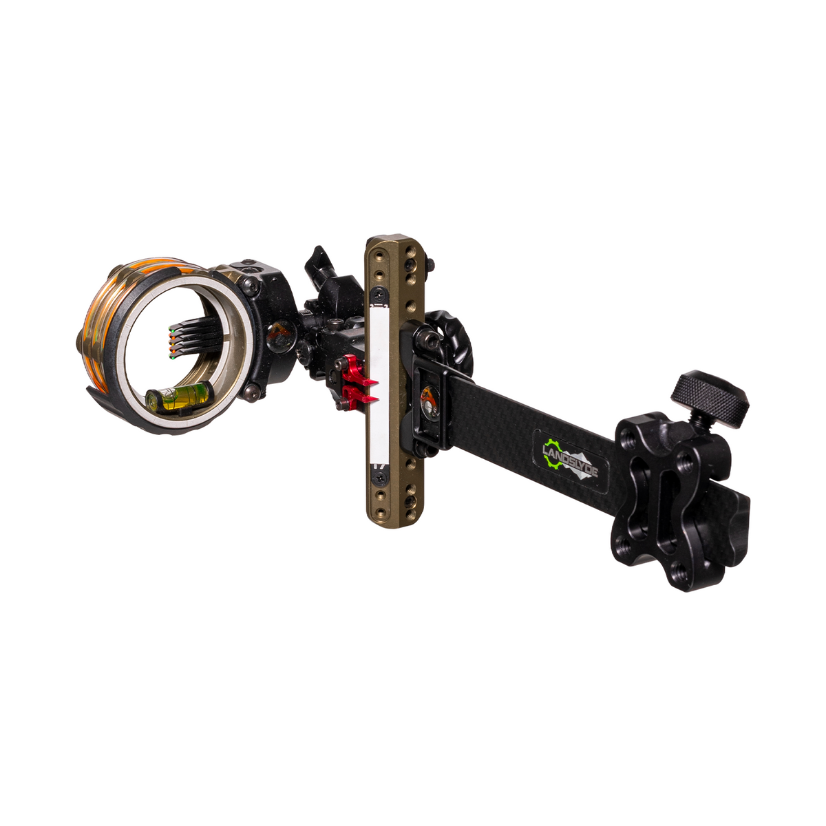 Axcel LANDSLYDE Carbon Pro bow sight, Tactical Bowhunting Green, AccuStat II 5-Pin, .019" fibre