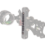 Axcel 100+ Metal Sight Tape mounted on a LANDSLYDE sight, laser-engraved sight scale 13