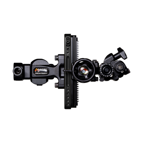 Axcel LANDSLYDE slider sight and bar, Picatinny mount, Stealth Bowhunting Black
