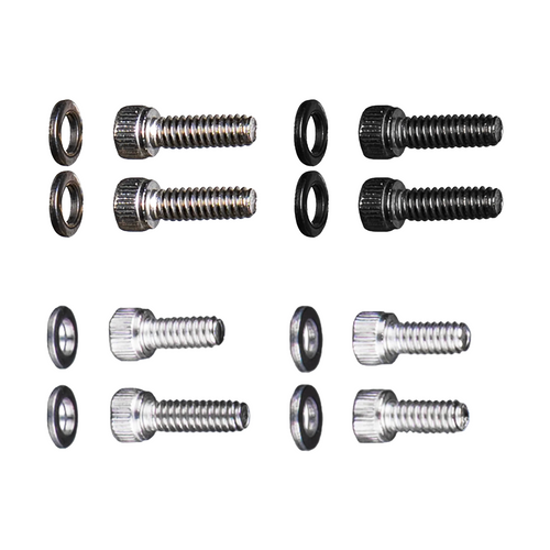 Axcel Pointer Screw Kit, all kits shown - Landslyde stainless steel and black oxide, Achieve XP and Achieve XP Pro stainless steel