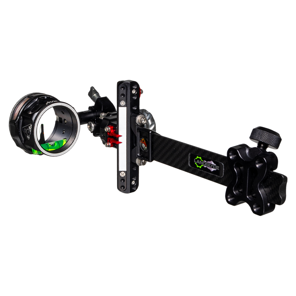 Axcel LANDSLYDE Carbon Pro bow sight, Black, AVX-41 Plus Ranger-Pin, .010" green-red fibre
