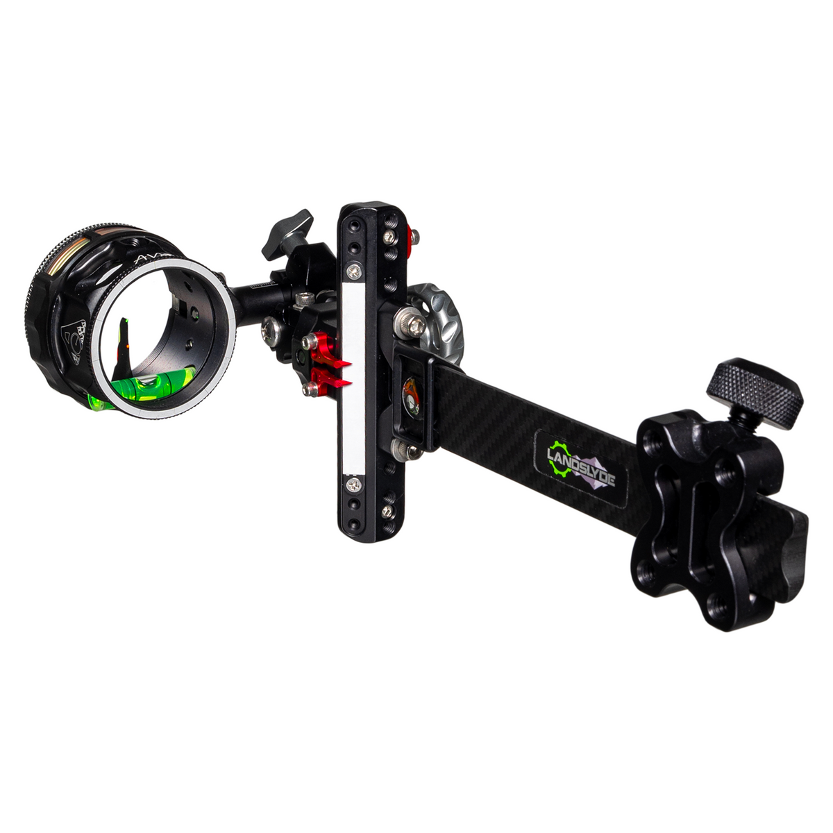 Axcel LANDSLYDE Carbon Pro bow sight, Black, AVX-41 Plus Ranger-Pin, .019" green-red fibre
