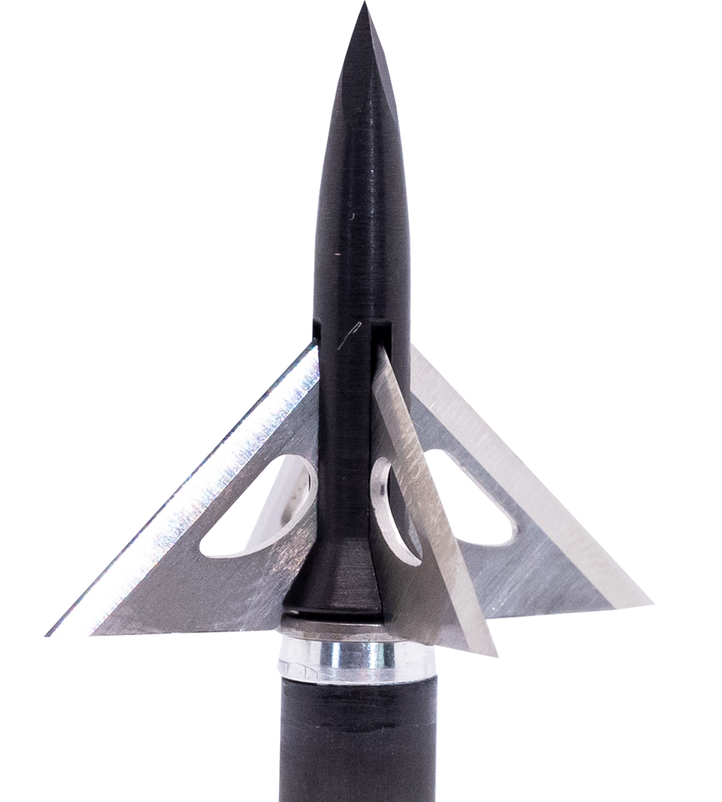 Slick Trick GrizzTrick 2 broadhead, 1 1/4-inch four-blade fixed head on arrow