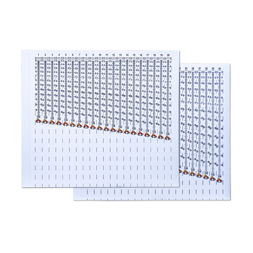 Axcel Archery Sticker Sight Tapes, 100+ yard scales, one set