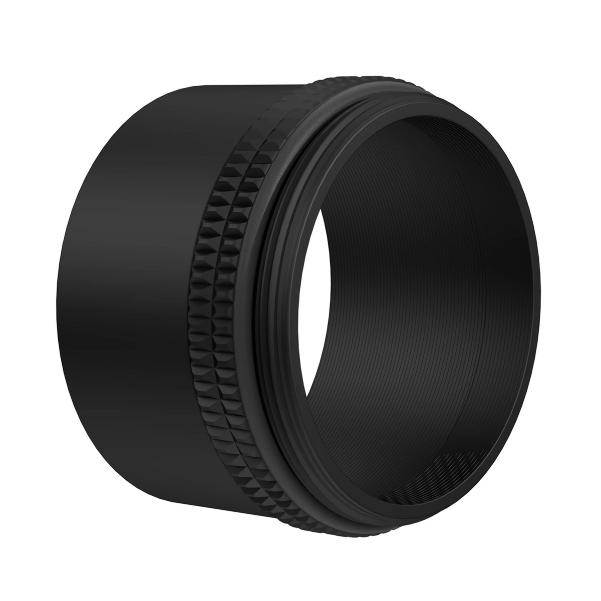 Axcel AVX Long Shade, black, showing threaded end and knurled ring