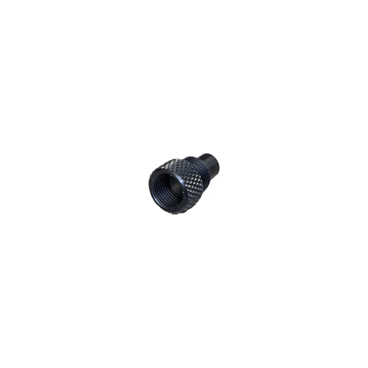 Axcel Fiber Centering Insert Adapter, Black, threaded end view