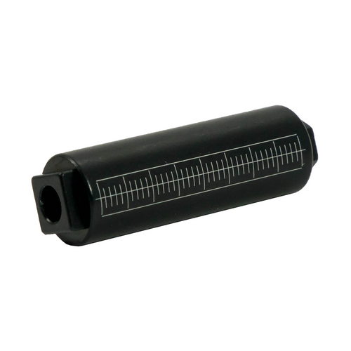 Axcel Compound Scope Barrel, black, angled view with scale markings