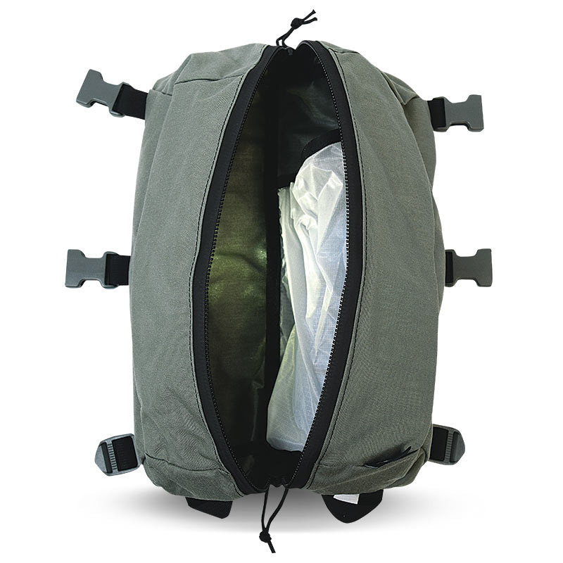 Stone Glacier Access Bag, full centre zip opened