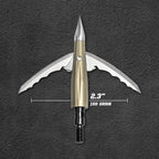 Beast Aluminum Broadhead, 100 grain, 2.3 in cut diameter, blades deployed