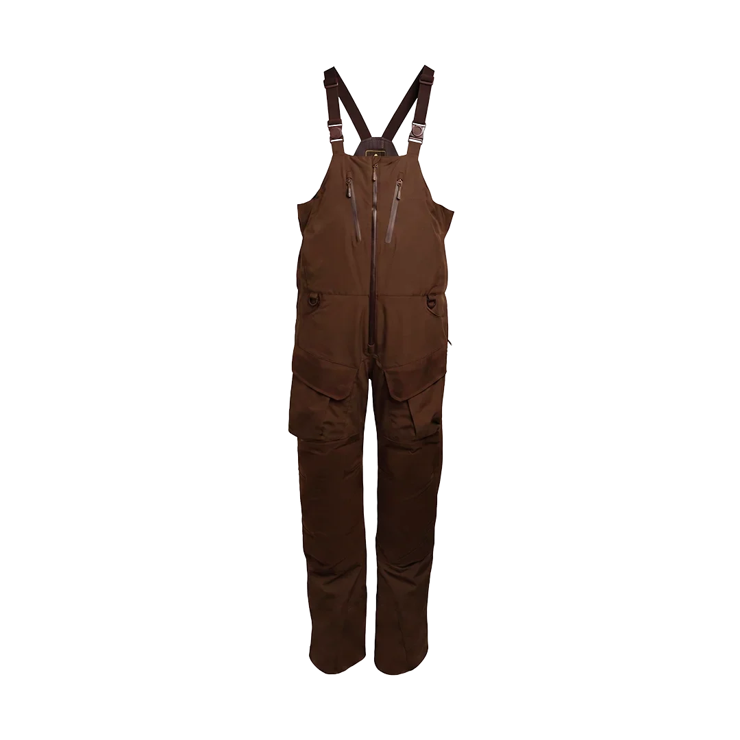 SKRE Ambush Bib in Layout Brown, front