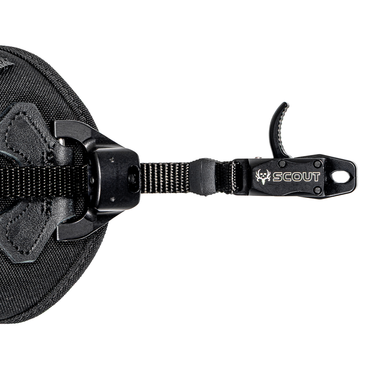 T.R.U. Ball Bone Collector Scout head and web connector detail, black Velcro strap