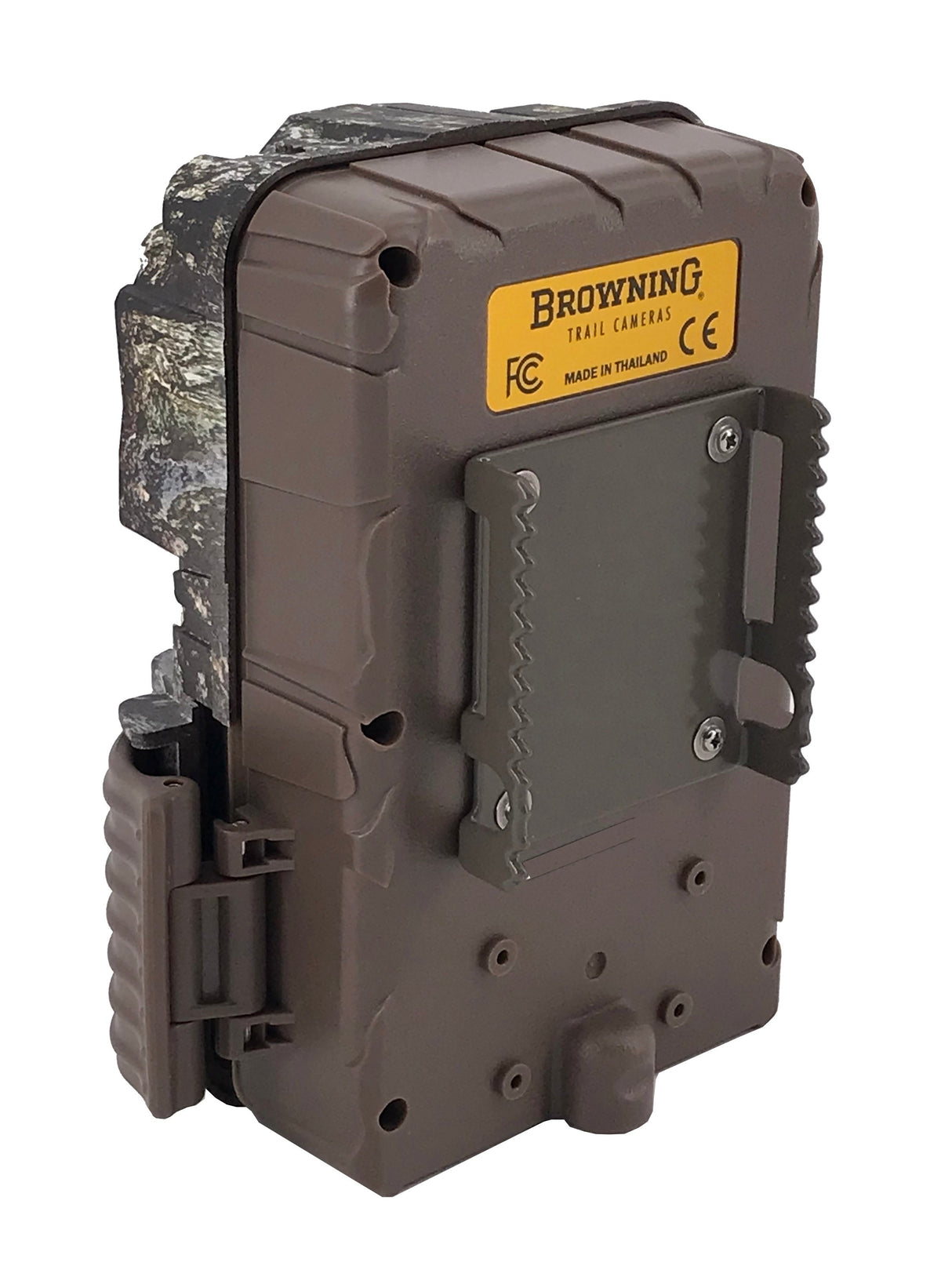 Browning Spec Ops Elite HP5 Ultra trail camera, rear, showing the housing and mounting hardware