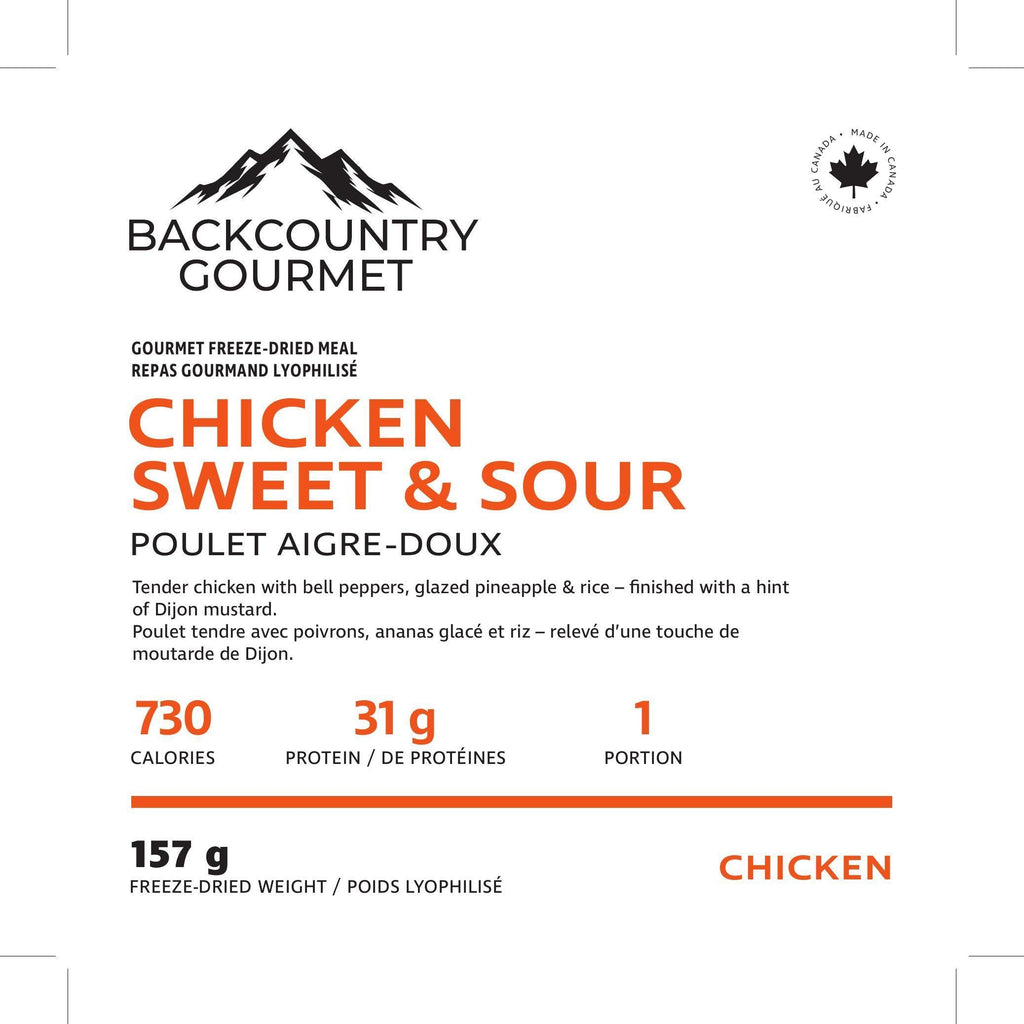 Chicken Sweet & Sour (Chicken) package label - nutrition and ingredients