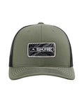 SKRE Trucker Black Topo Patch Hat, Loden