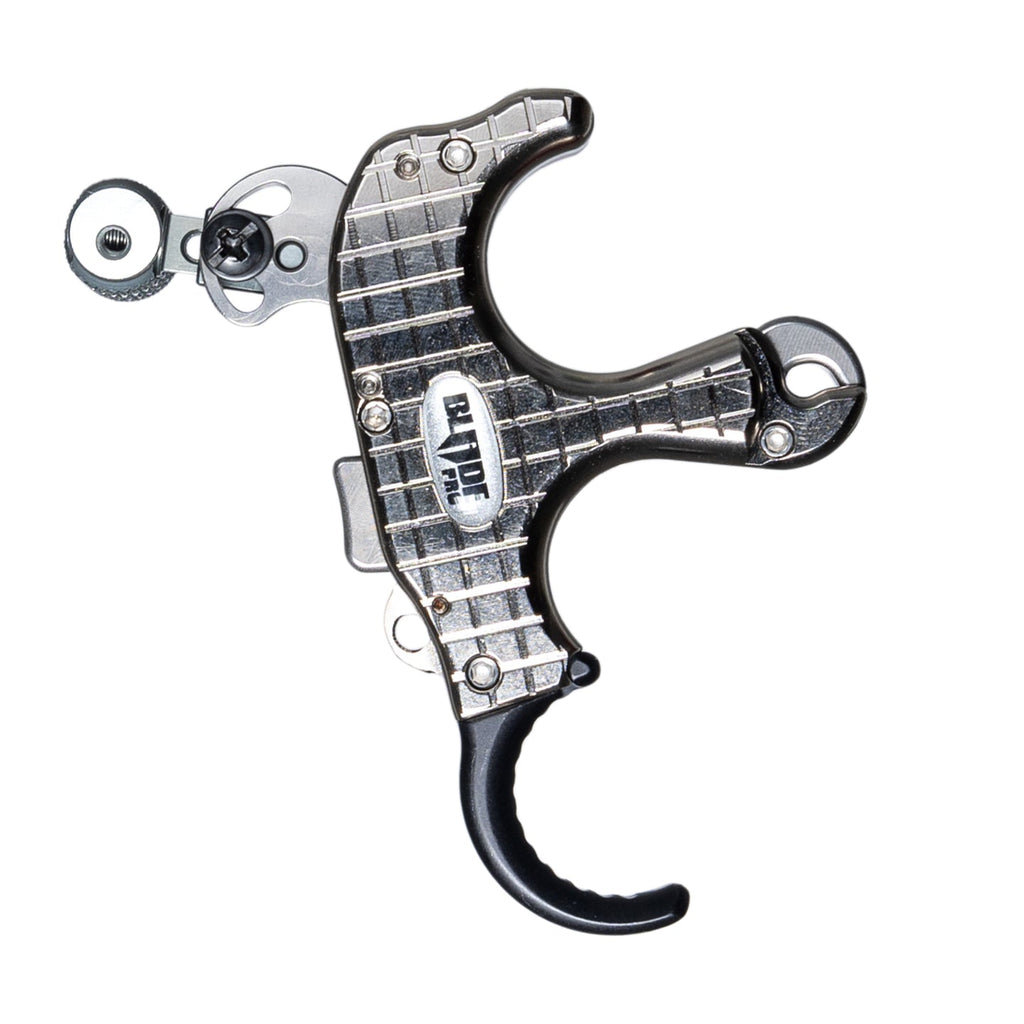 T.R.U. Ball Blade Pro Flex reverse side view showing Blade Pro badge and thumb trigger assembly