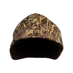 SKRE Boreal Beanie, Drift, front view showing fleece lining