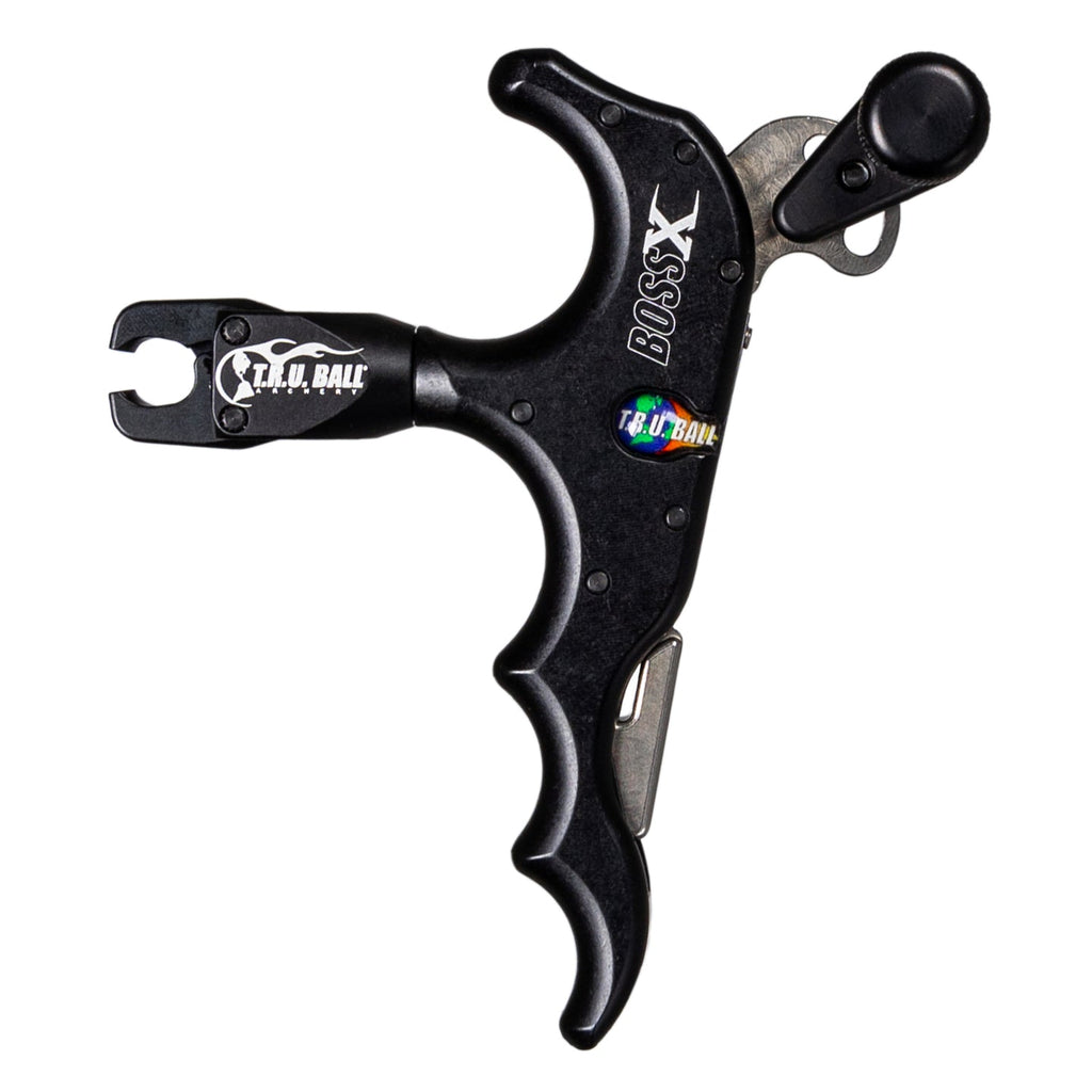 T.R.U. Ball Boss X thumb release, black, 4 finger side profile
