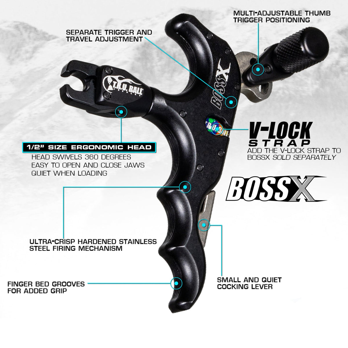 T.R.U. Ball Boss X features breakdown, black