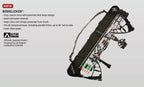 Easton Bow Slicker bow sling on a compound bow, olive green