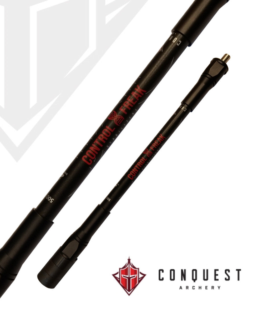 Conquest Control Freak .500 Hunting Stabilizer, Matte Black, front and side bars