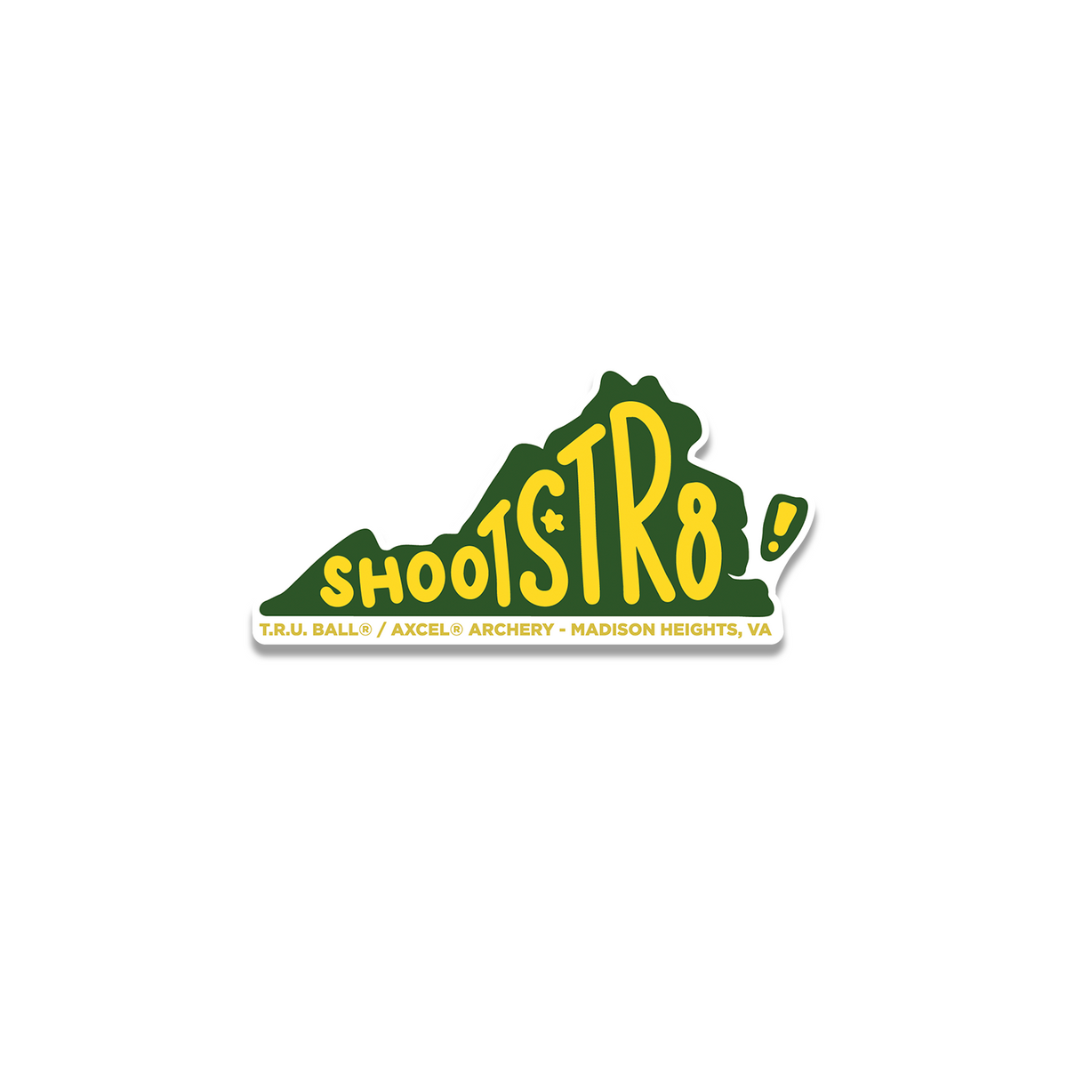T.R.U. Ball / Axcel Shoot Straight sticker, Green