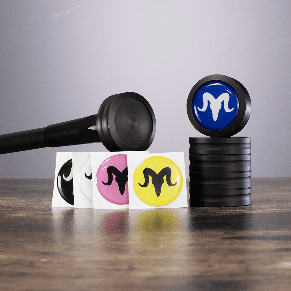RamRods Cap Weight Stickers - Custom