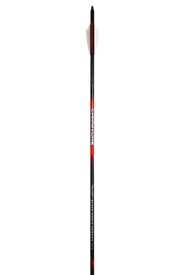 Black Eagle Carnivore fletched carbon hunting arrow, .245 shaft