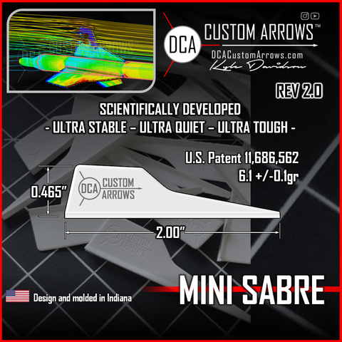DCA Custom Arrows Mini Sabre Vanes