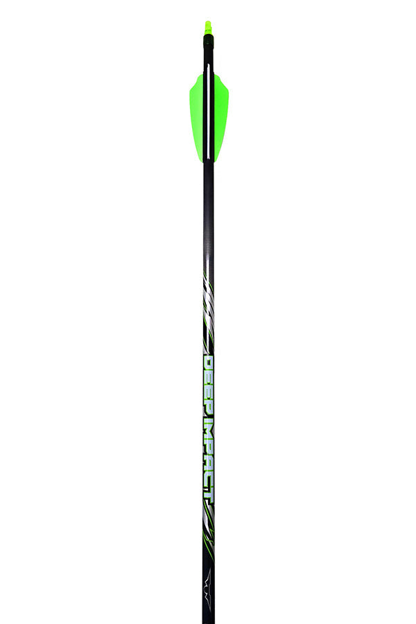 Black Eagle Deep Impact, fletched arrow with green vane