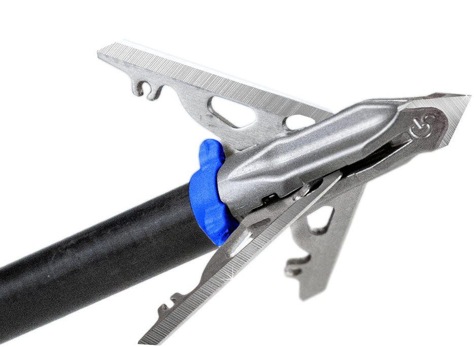 G5 Deadmeat V2 broadhead, Standard version, SnapLock collar close-up